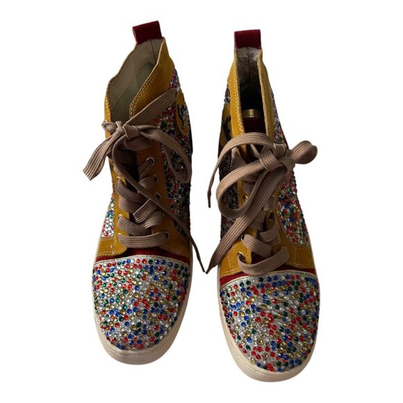 CHRISTIAN LOUBOUTIN BIP BIP WOMAN ORLATO FLAT GLITTER SNEAKERS Size: EU 40, US 9 - Picture 5 of 16